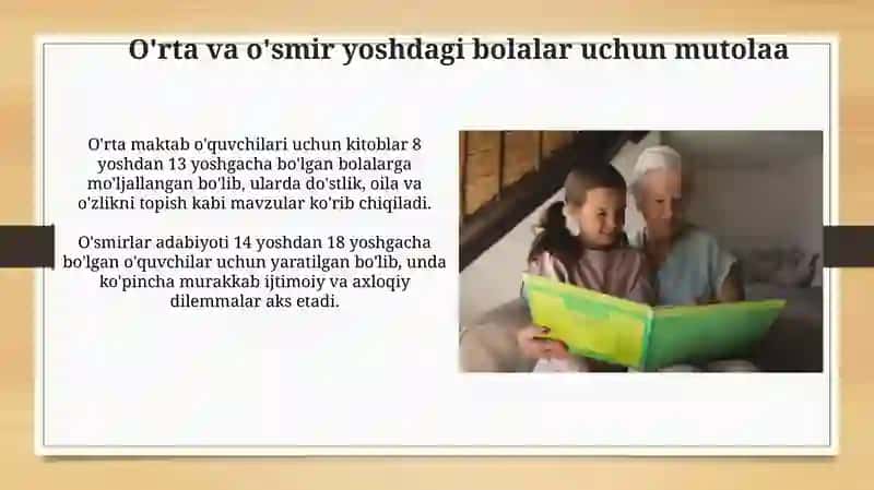 Oʻrta va katta yoshdagi bolalar kitobxonligi 3