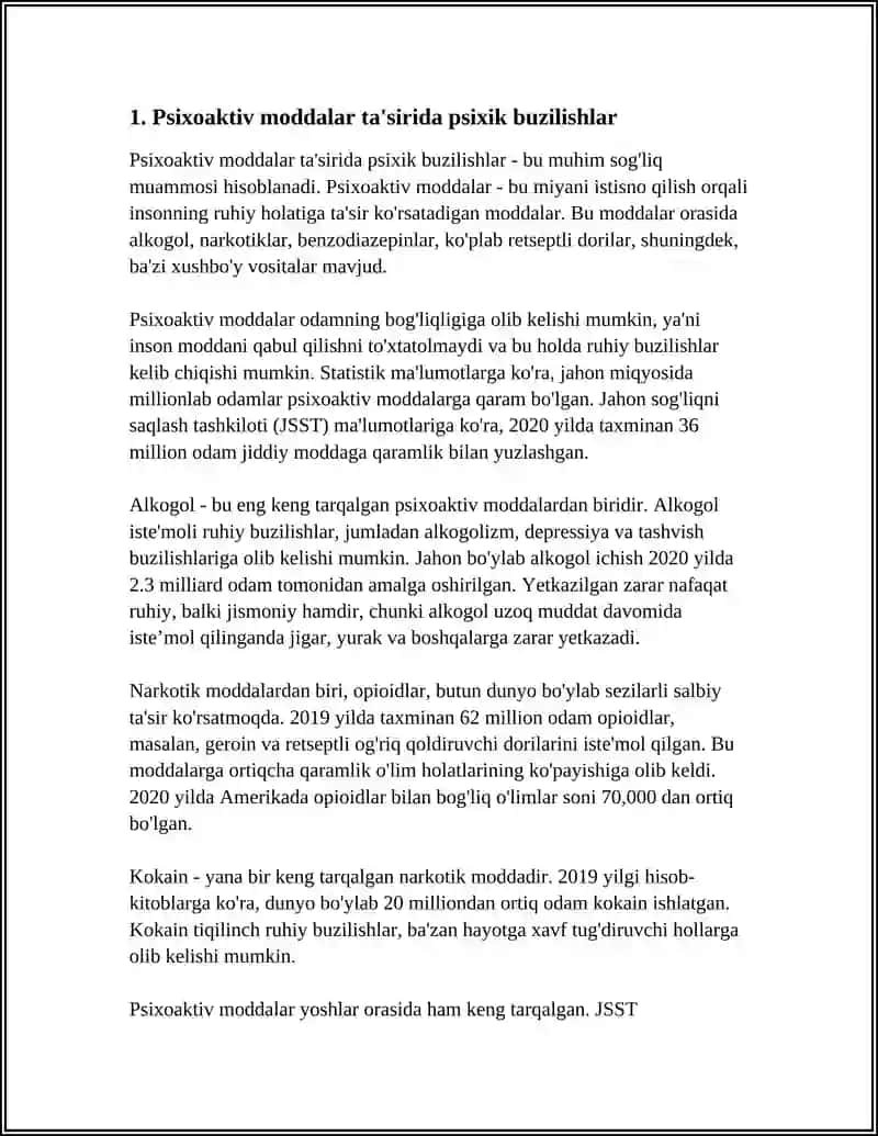 PSIXOAKTIV MODDALARNI QABUL QILISH NATIJASIDAGI PSIXIK VA XULQATVOR BUZILISHLARI 3