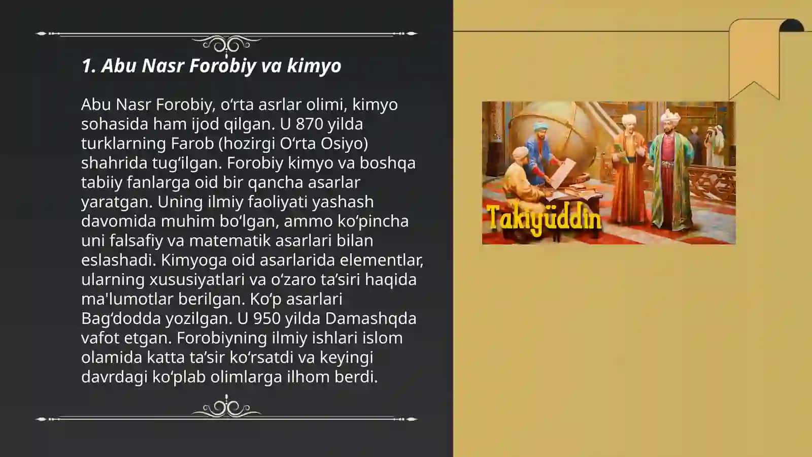 Abu Nasr Forobiy va kimyo 3