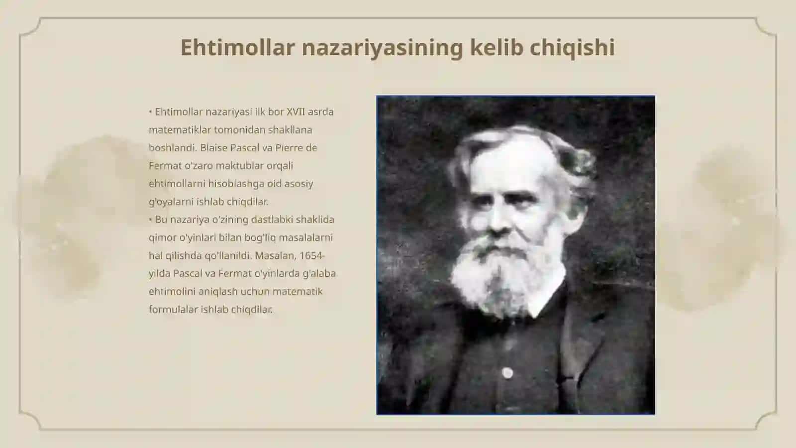 Ehtimollar Nazariyasi Rivojlanishi 3