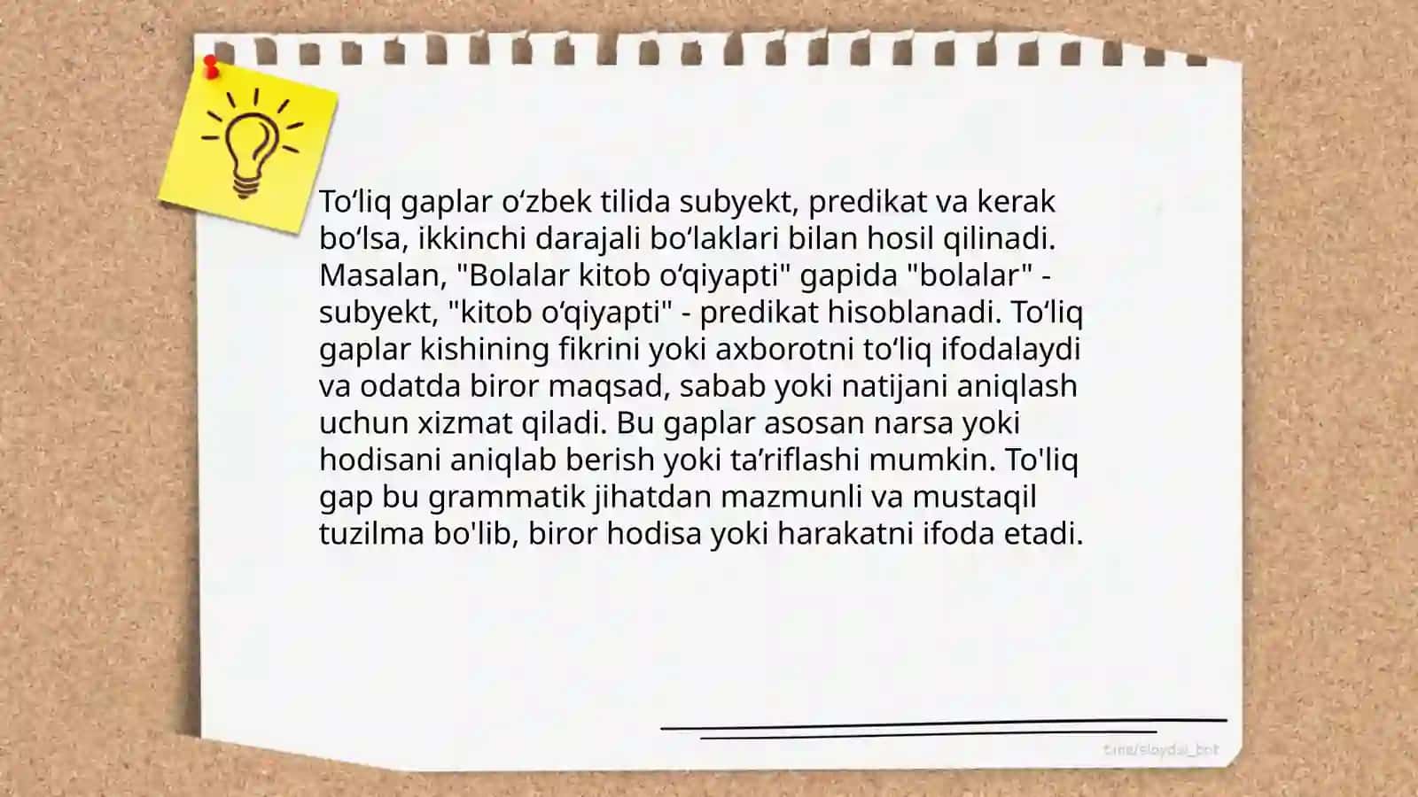 To‘liq to‘liqsiz gaplar. Gap bo‘laklarining tartibi 3