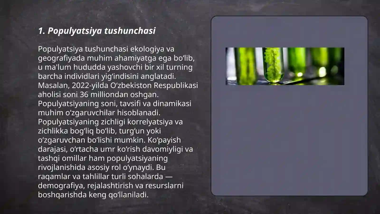 Populyatsiyalarning umumiy tasnifi 3