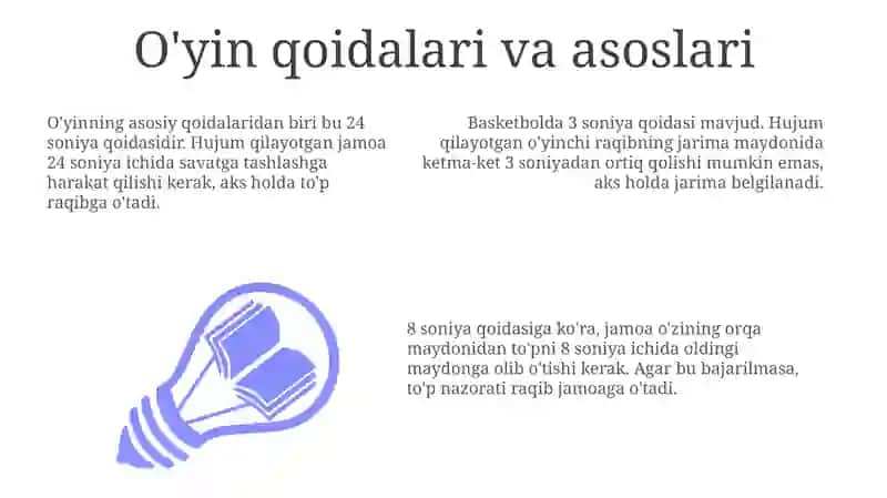 Basketbol o'yini va qoidalari 3