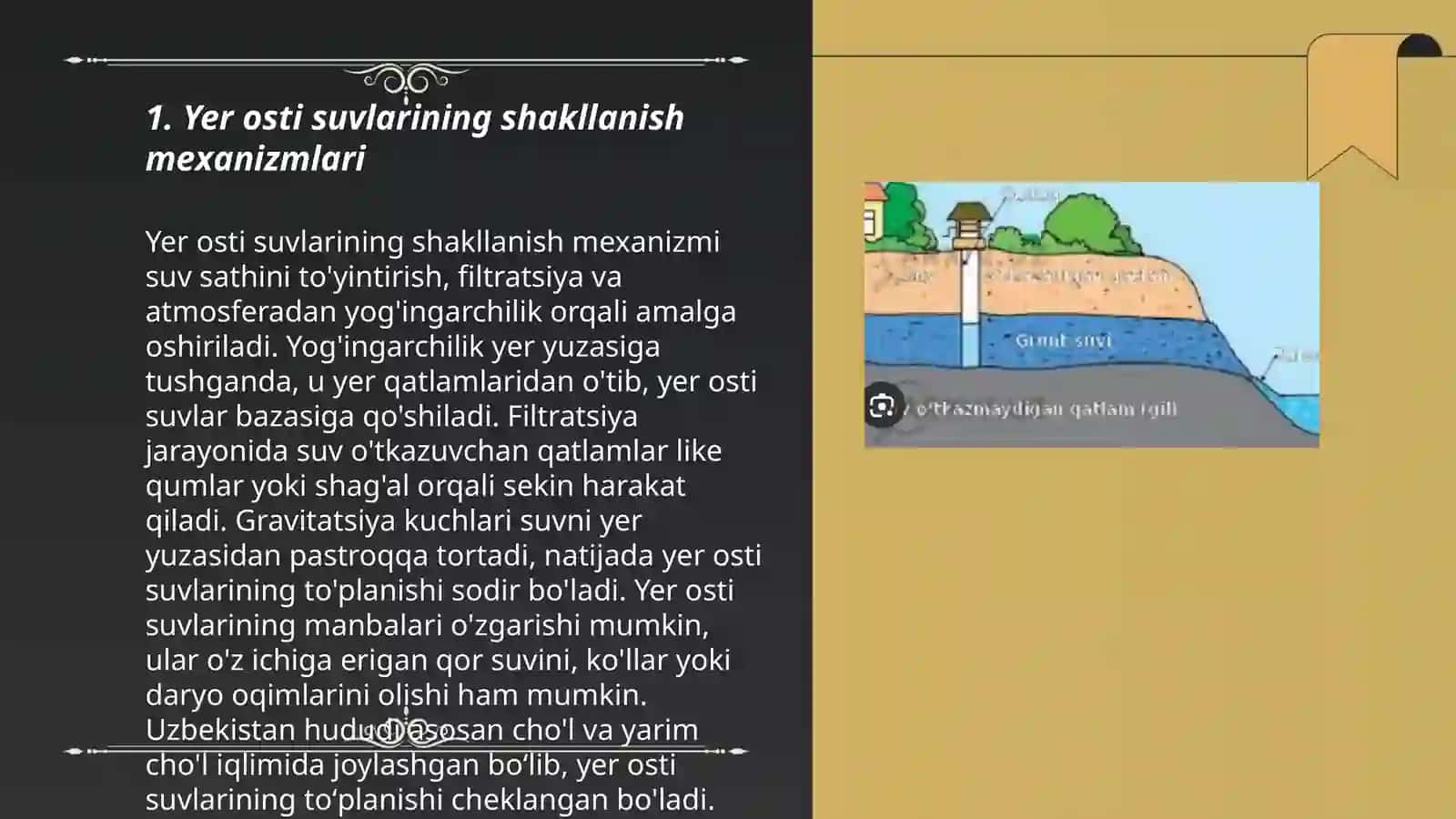Yer osti suvlarining turlari hosil bolishi va tarkibi 3