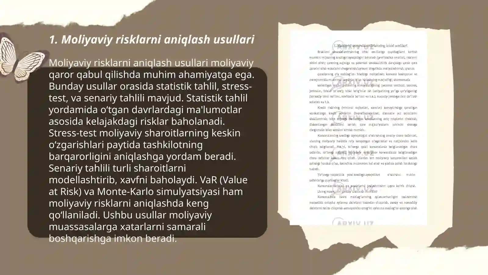 Korxonalarda moliyaviy risklar darajasini baholash modellari 3