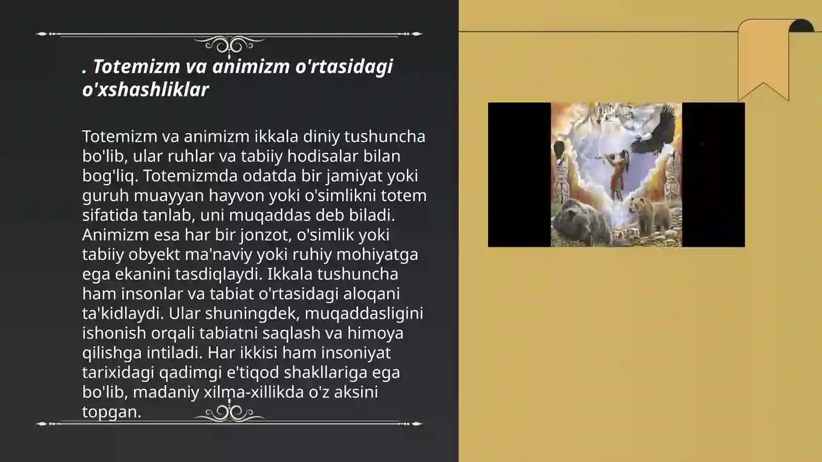 Totemizm animizm fetishizm sehr va magiyalarning qiyosiy tahlili 3