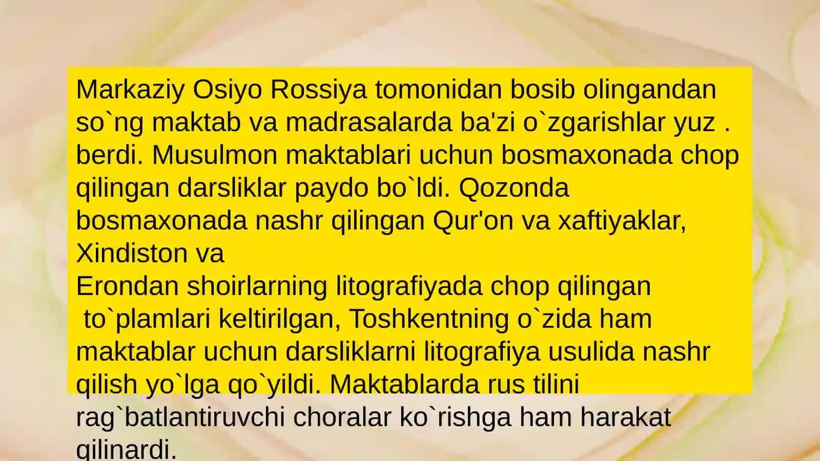 Rossiya imperiyasi davrida Turkistonda ta'lim tizimi 3