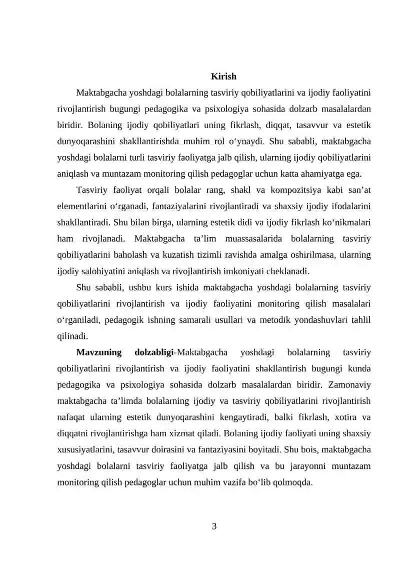 Maktabgacha yoshdagi bolalarni tasviriy qobiliyatlarini, ijodkorligini rivojlantirish monitoringini olib borish12.docx 3