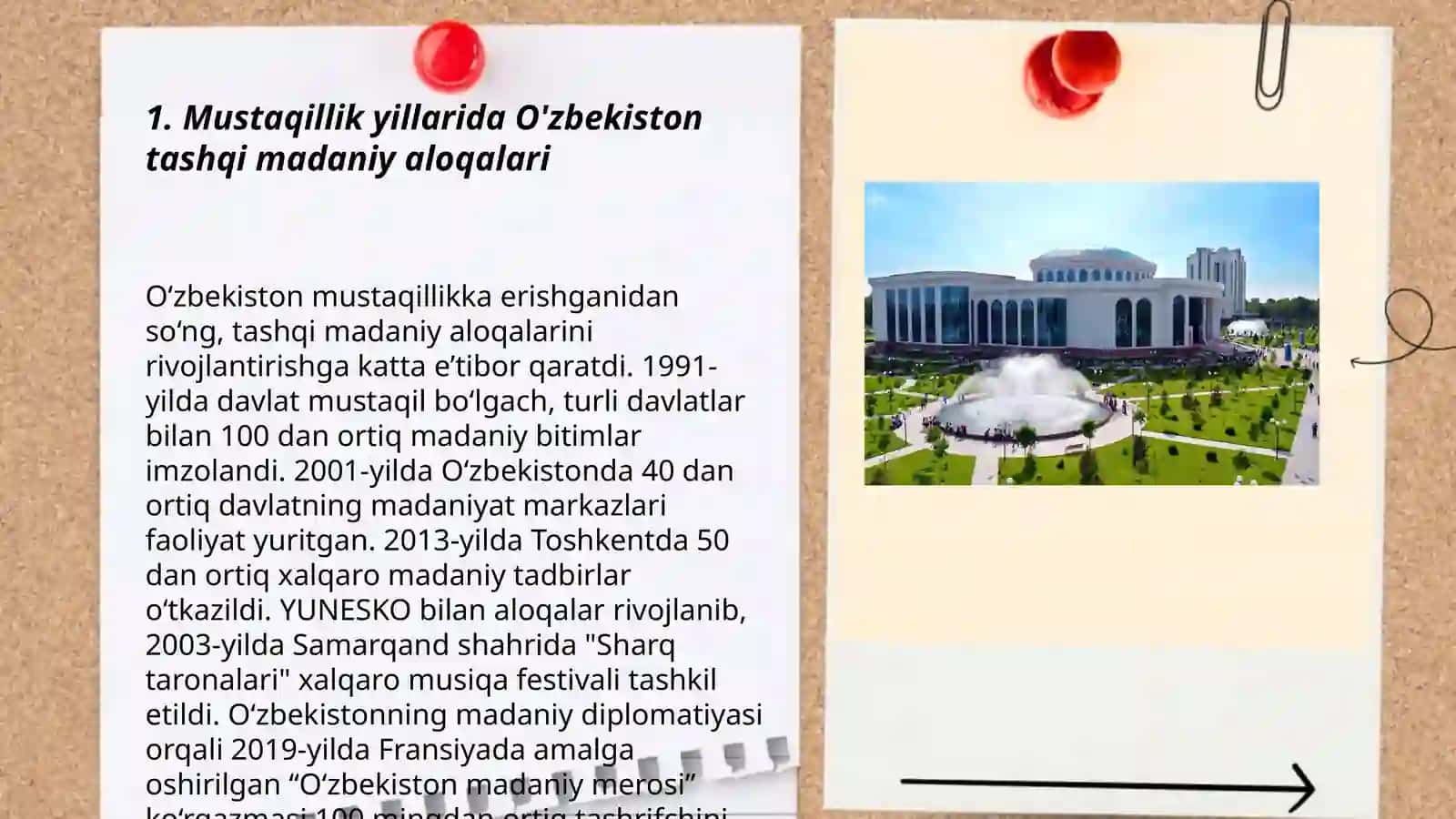 Mustaqillik yillarida madaniyat va san'atning taraqqiyoti 3