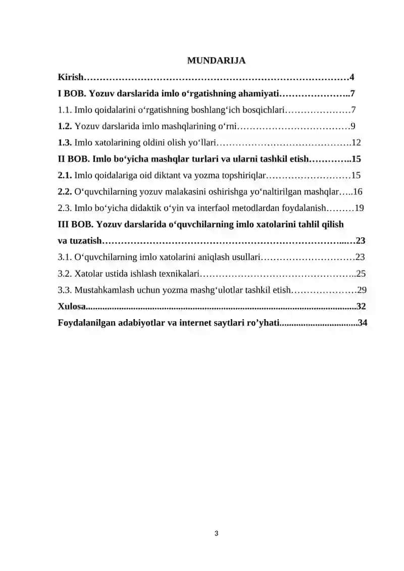"Savod o‘rgatish davri yozuv darslarida imlo ustida ishlash" 3