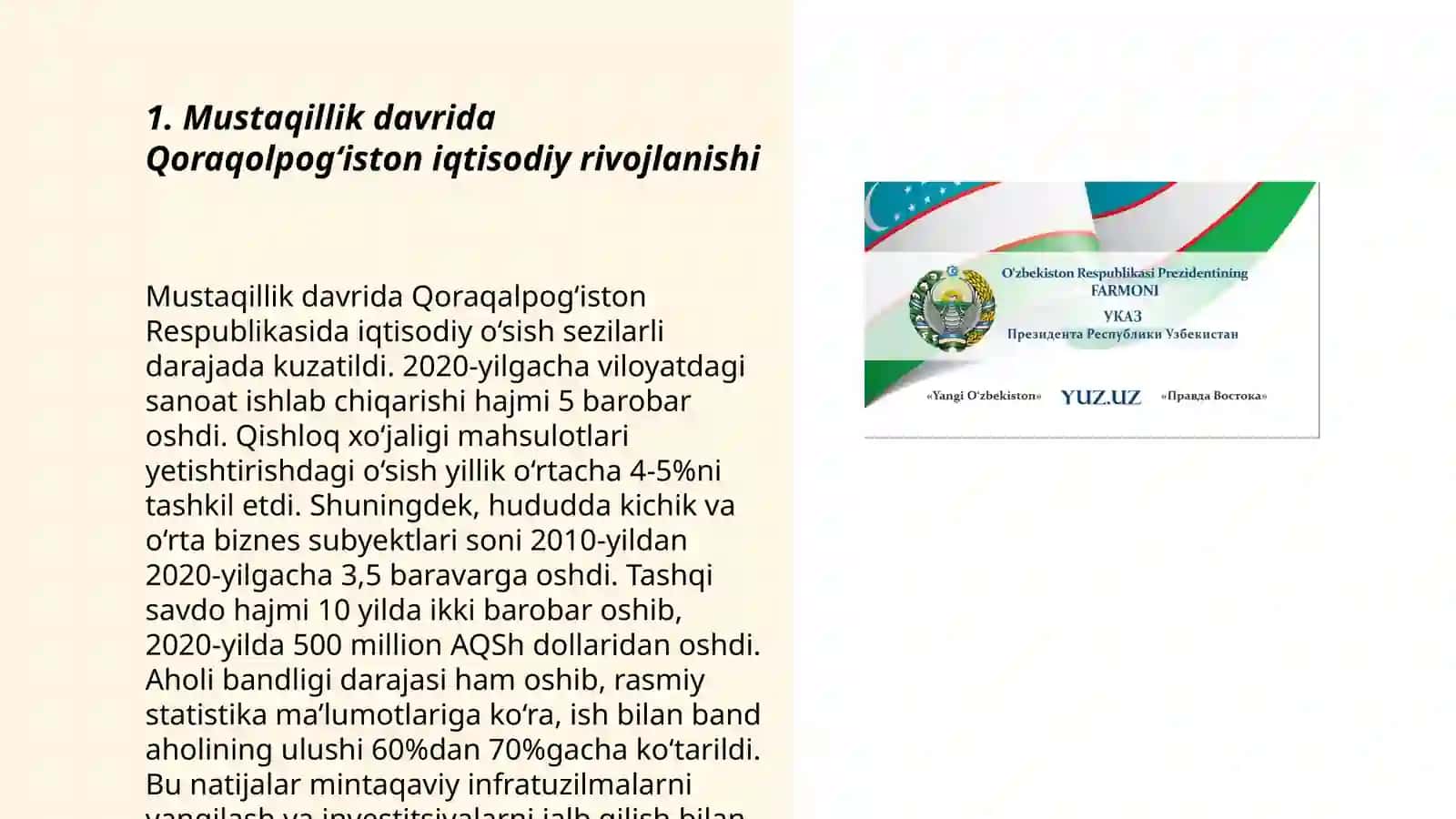 Mustaqillik davrida Qoraqolpoģiston Respublikasi 3