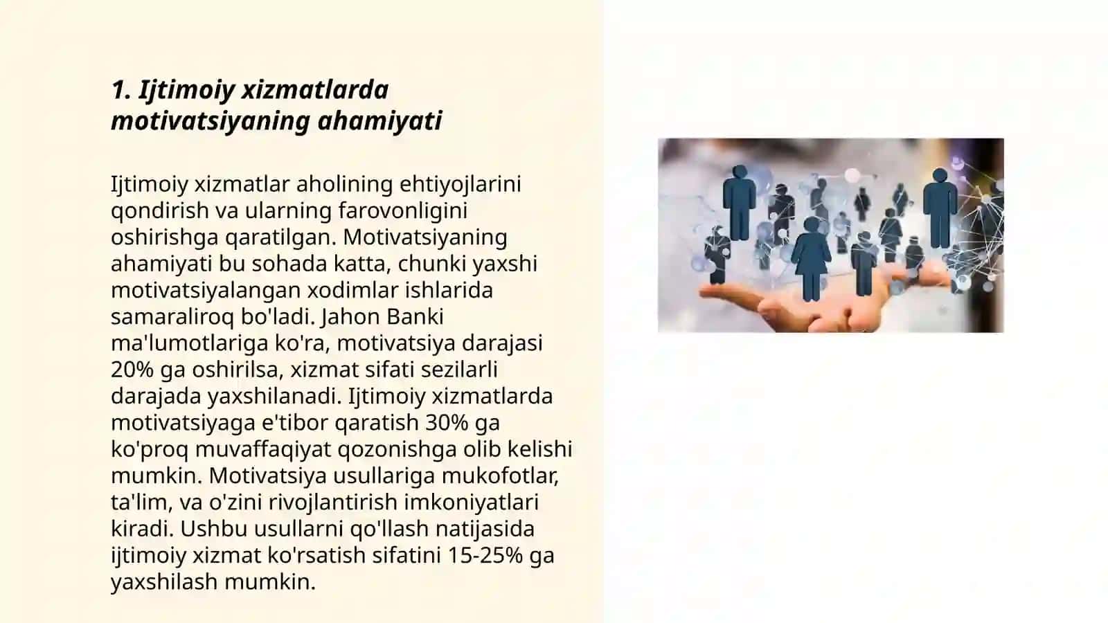 Ijtimoiy xizmatni amalga oshirishda mutaxassislar va mijoz motivatsiyasi 3