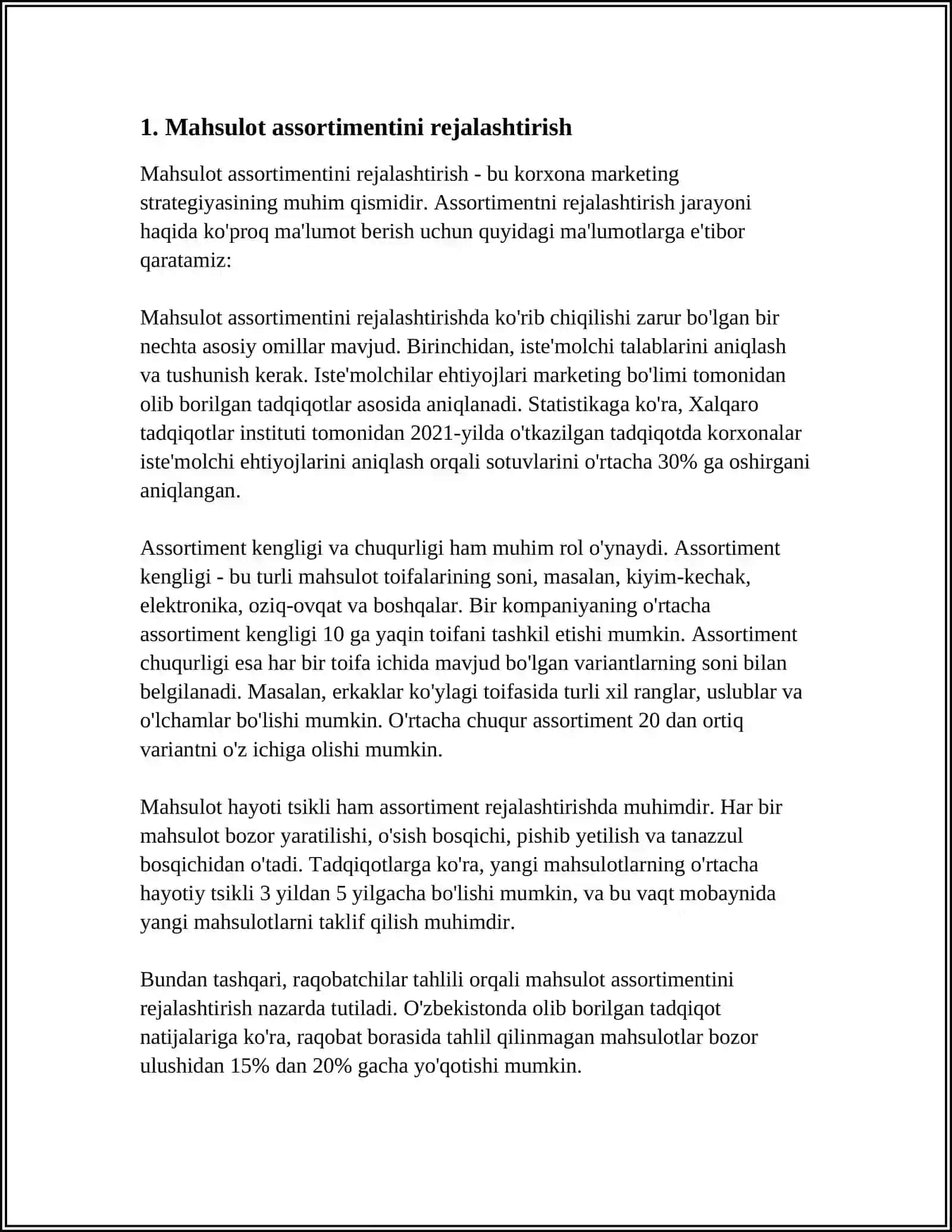 MAHSULOT ASSORTIMENTINI BOSHQARISH 3