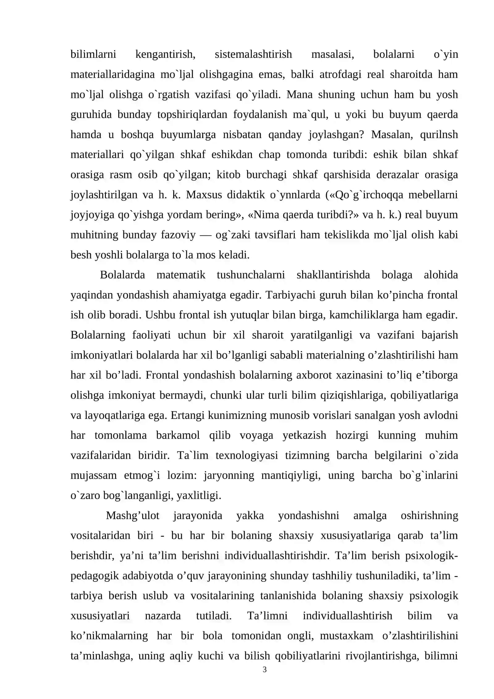BOLALARDA PREDMETLARNING SHAKLI HAQIDA TASAVVURLARNI SHAKLLANTIRISH 3