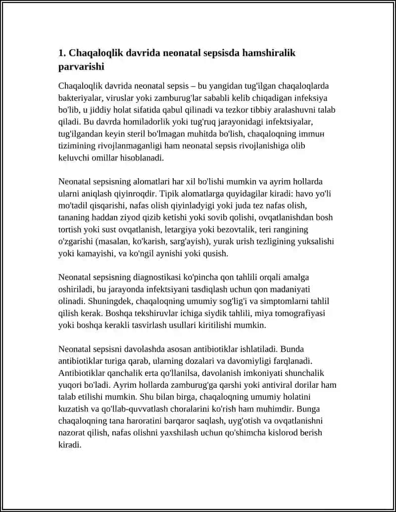 CHAQALOQLIK DAVRI KASALLIKLARIDA HAMSHIRALIK PARVARISHI 3