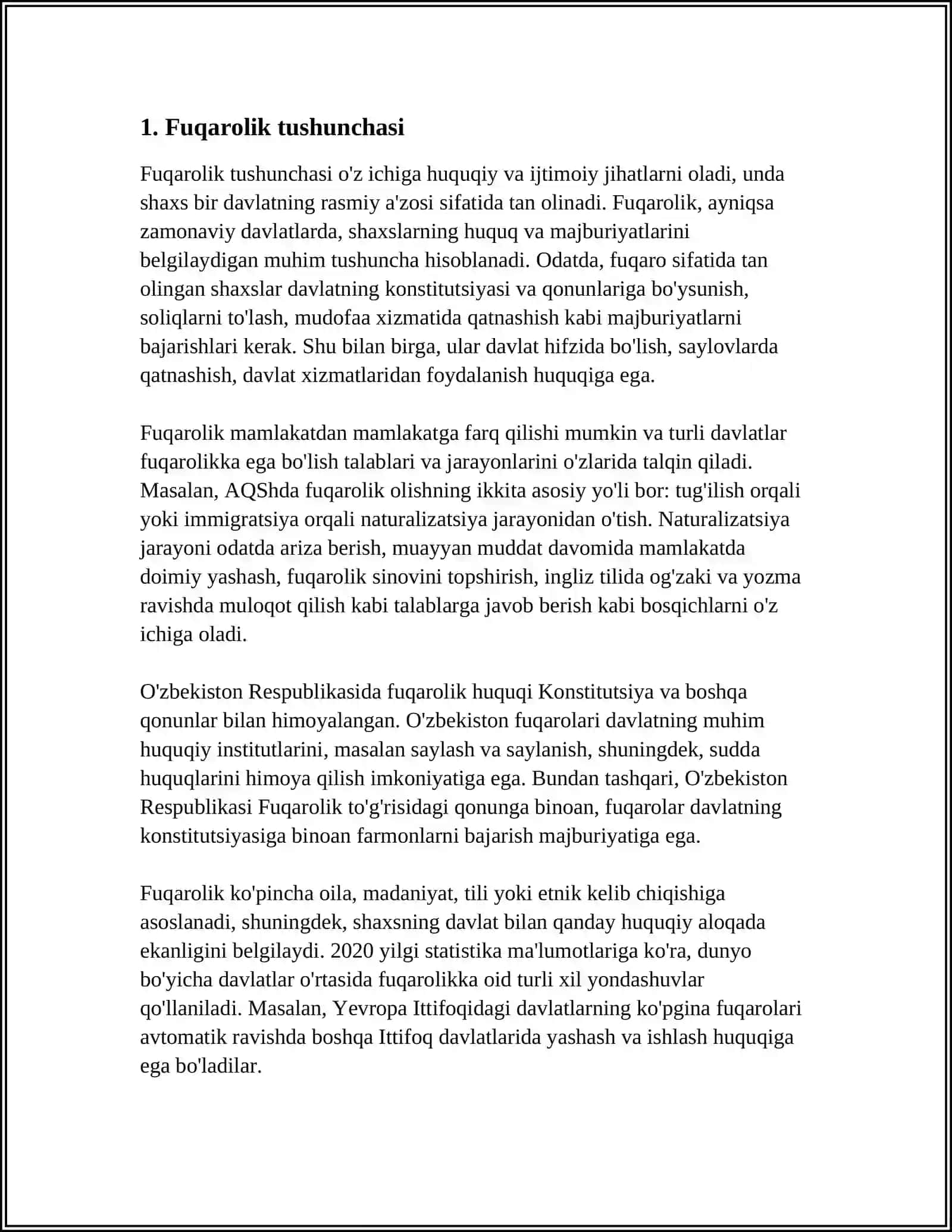 CHET EL FUQAROLARI VA FUQAROLIGI BÕLMAGAN SHAXSLARNING HUQUQIY HOLATI 3