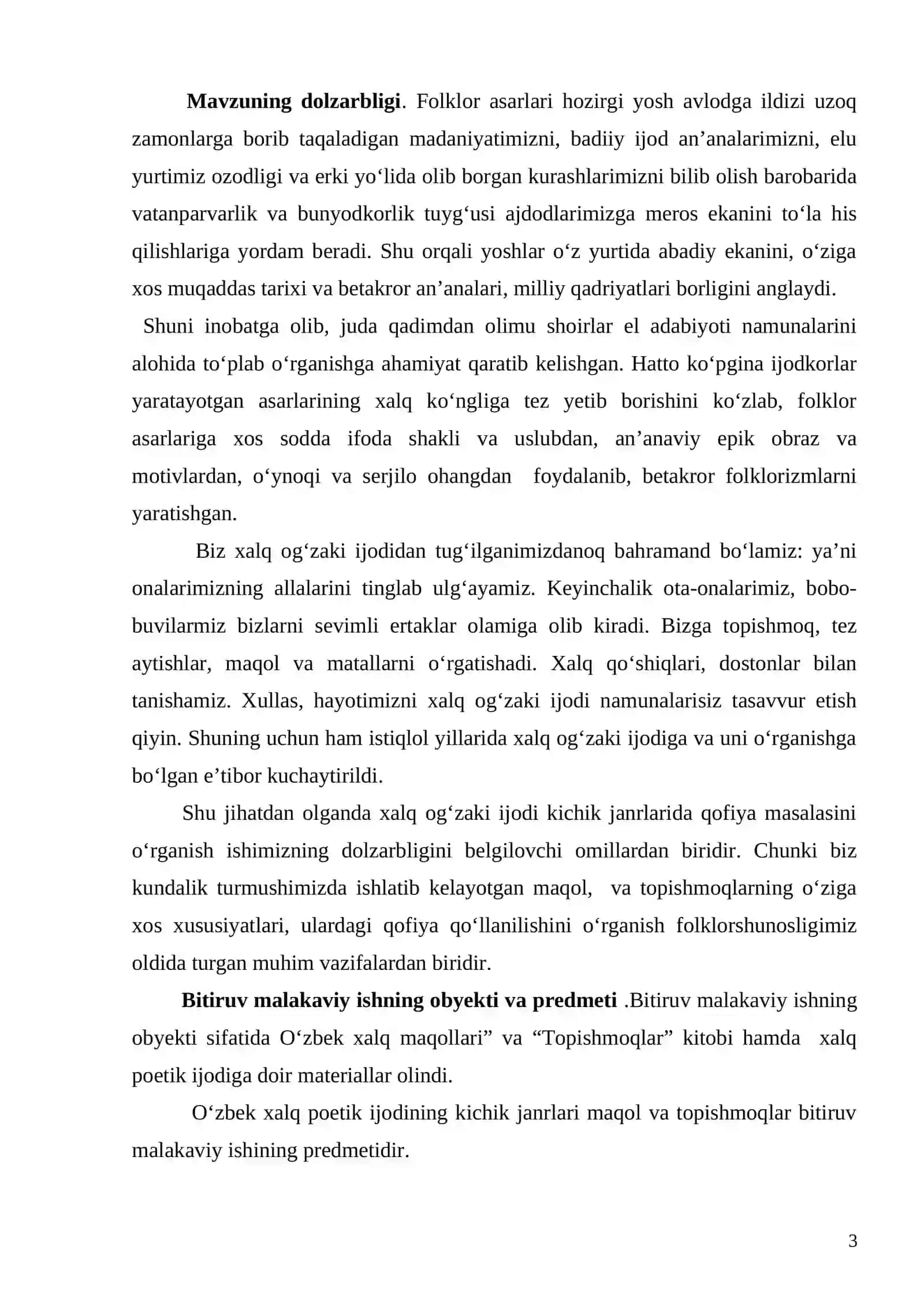 Kichik janrlarda qofiya (maqol va topishmoqlar misolida) 3