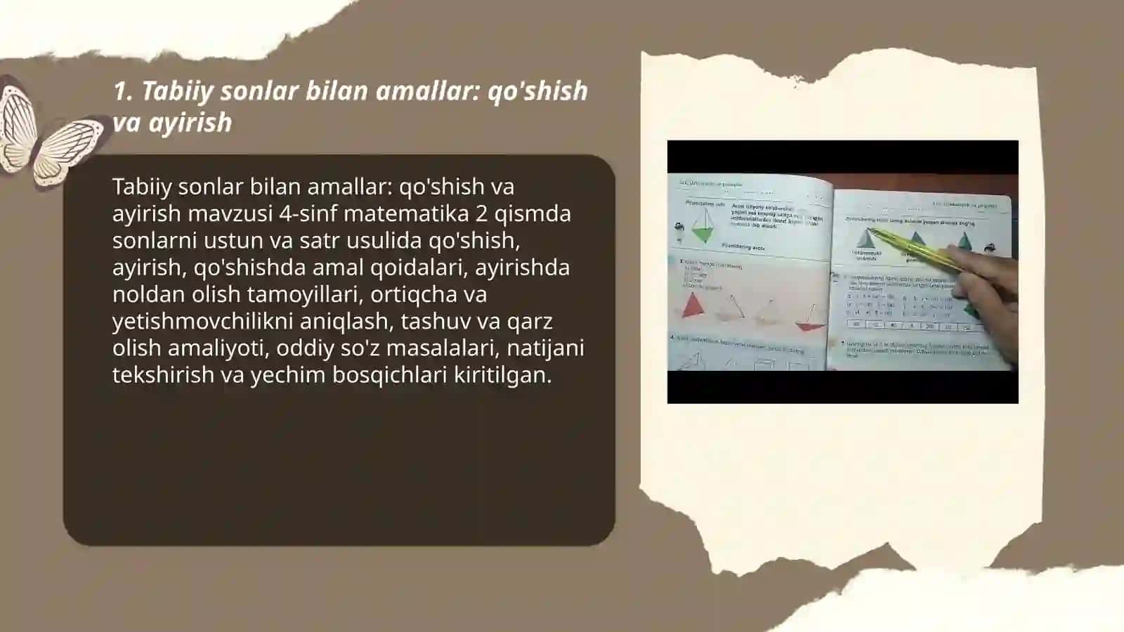 Tabiiy sonlar bilan amallar: qo'shish va ayirish 3