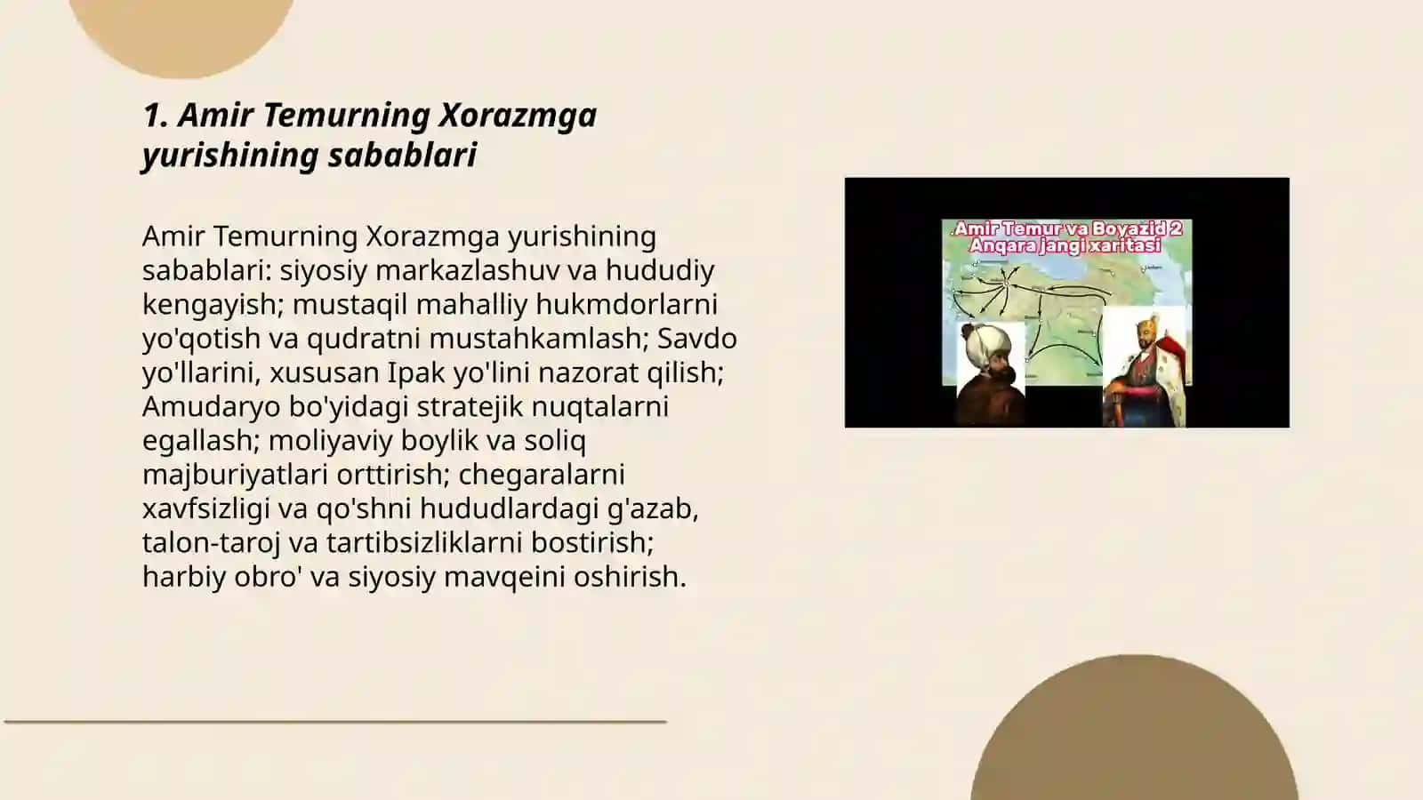 Amir Temur Xorazmga yurishi 3