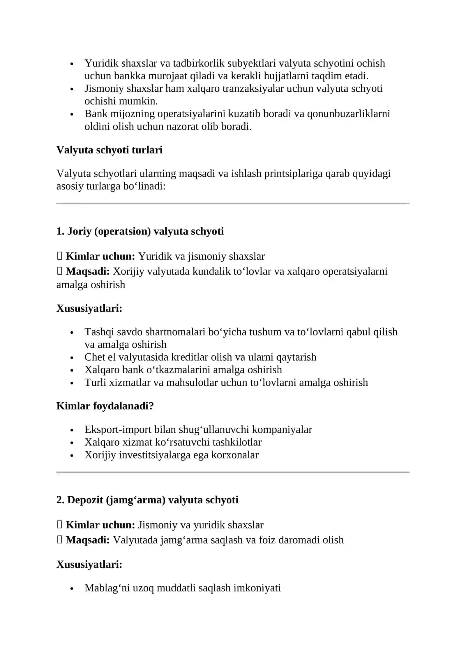 Valyuta schyoti bo‘yicha amalga oshirilgan operatsiyalarni hisobga olish 3