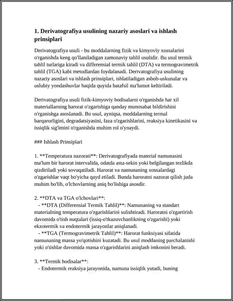 DERIVATOGRAFIYA USULIDA MODDALARNI TAHLIL QILISH 3