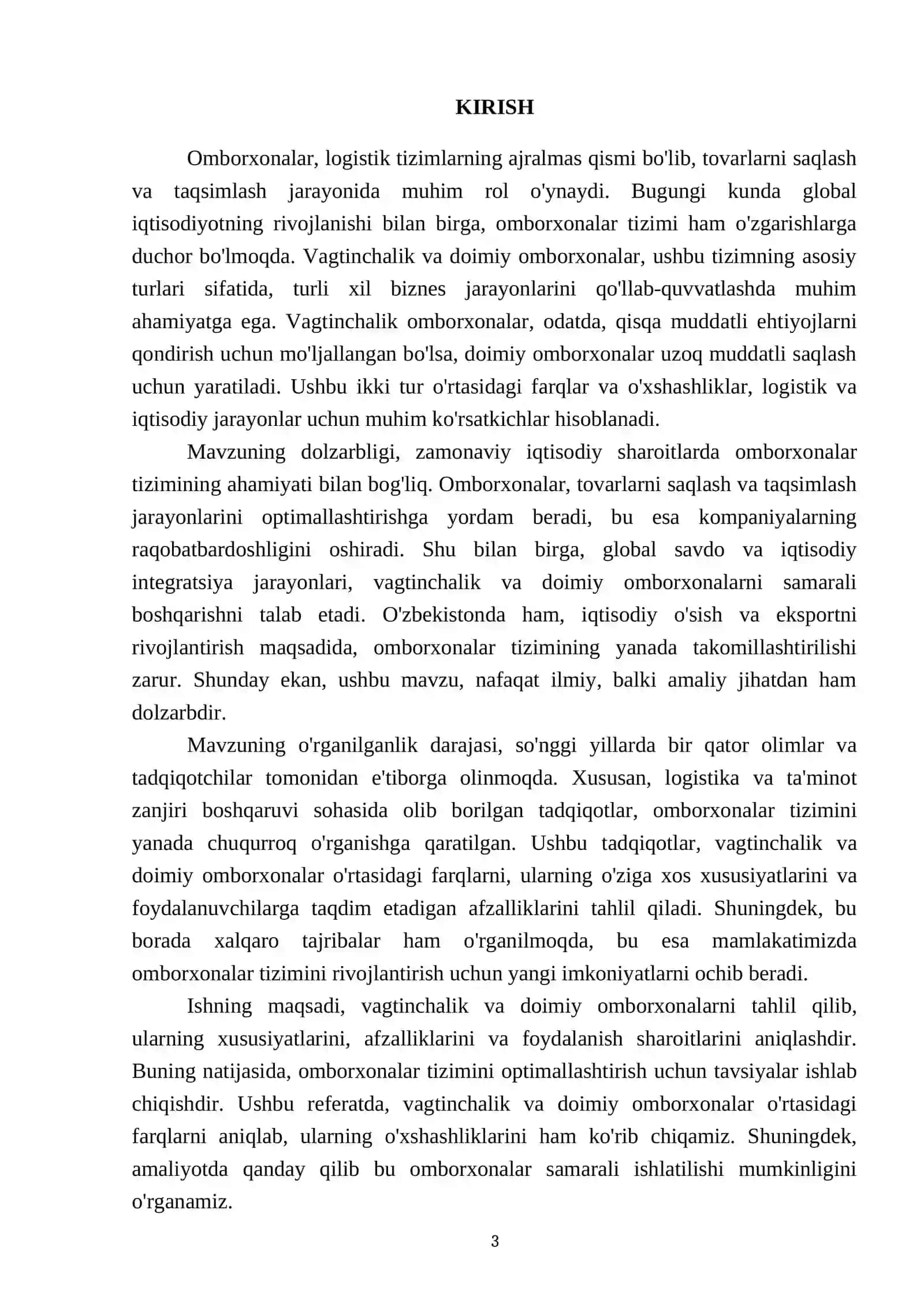 Vagtinchalik va doimiy omborxonalarni turlari 3