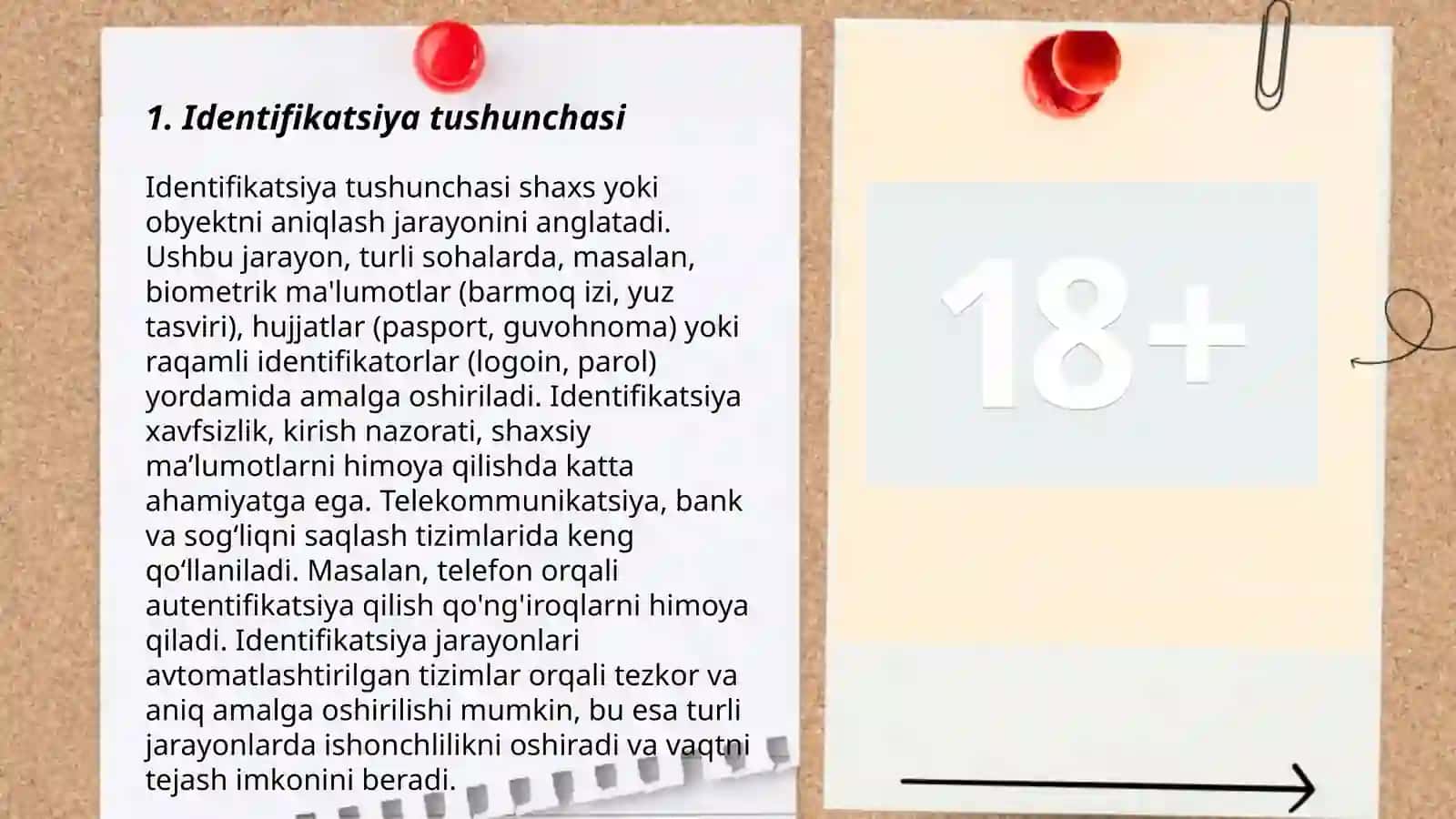 Identifikasiya va audentifikasiya masalalari 3