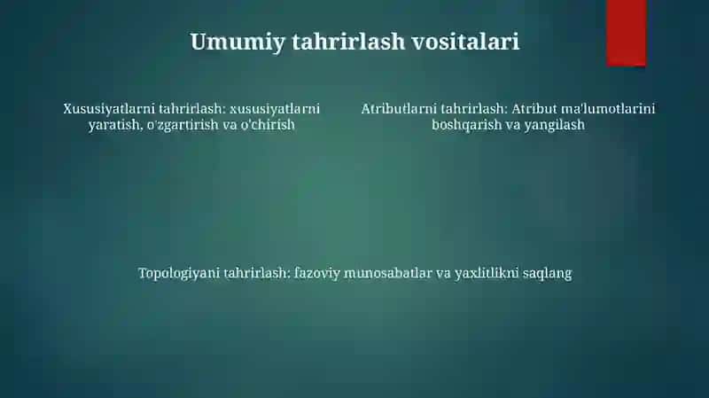 Arc Gis Dasturida Tahrirlash 3