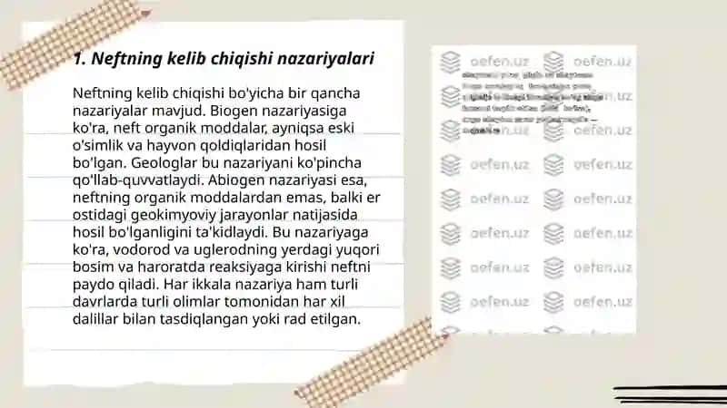 Neftning vujudga kelishi va rivojlanishi 3