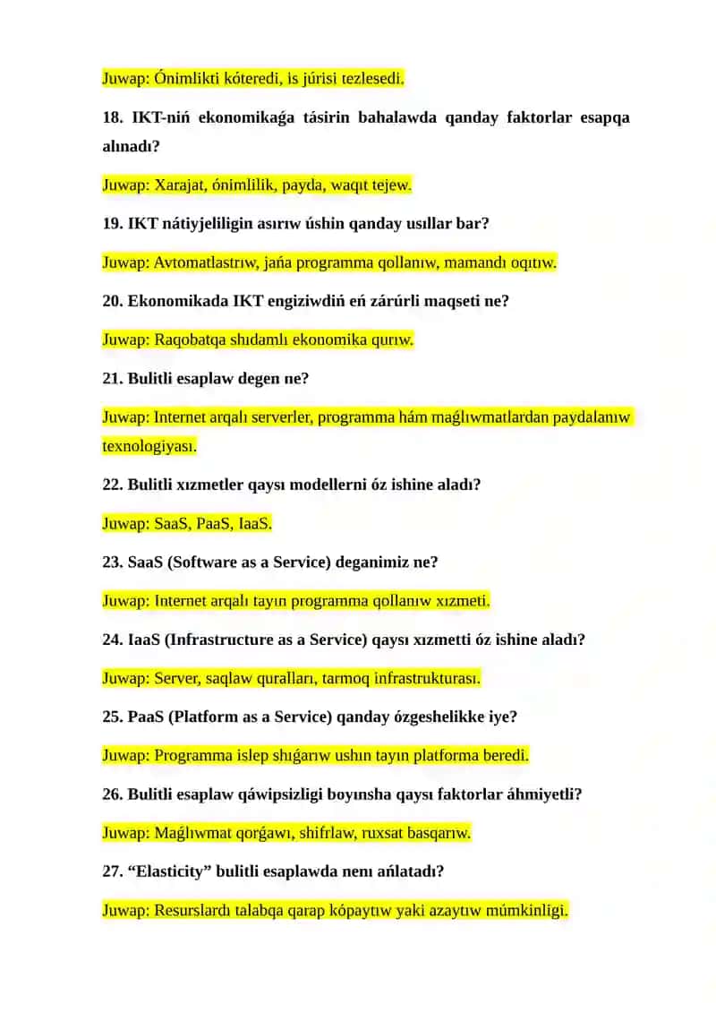 Informaciyalıq kommunikaciyalıq texnologiyalar (IKT) ekonomikada 3