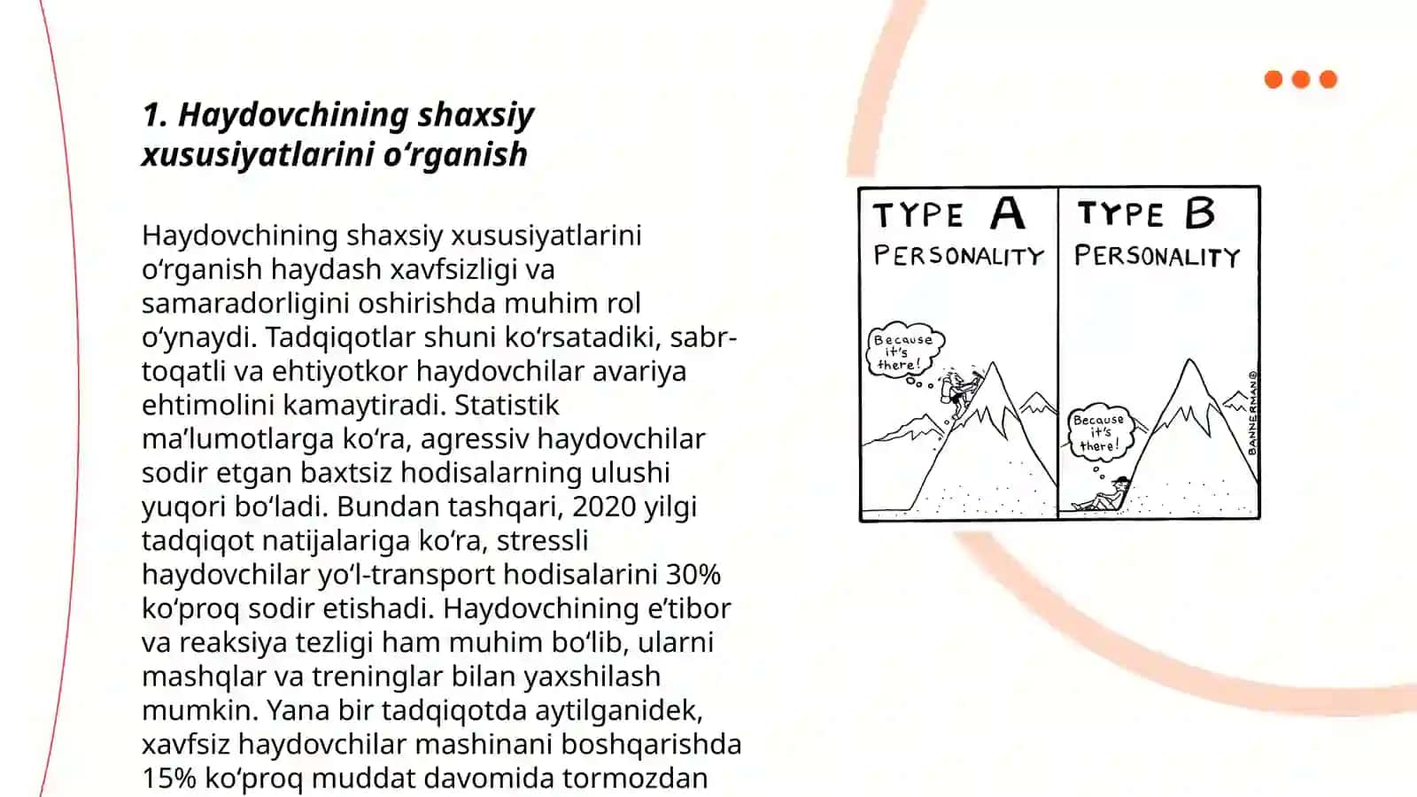 Ayzenk soʻrovnomasi yordamida haydovchining shaxsini oʻrganish 3