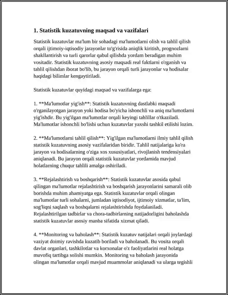 STATISTIK KUZATISHNING TASHKILIY MASALALARI 3
