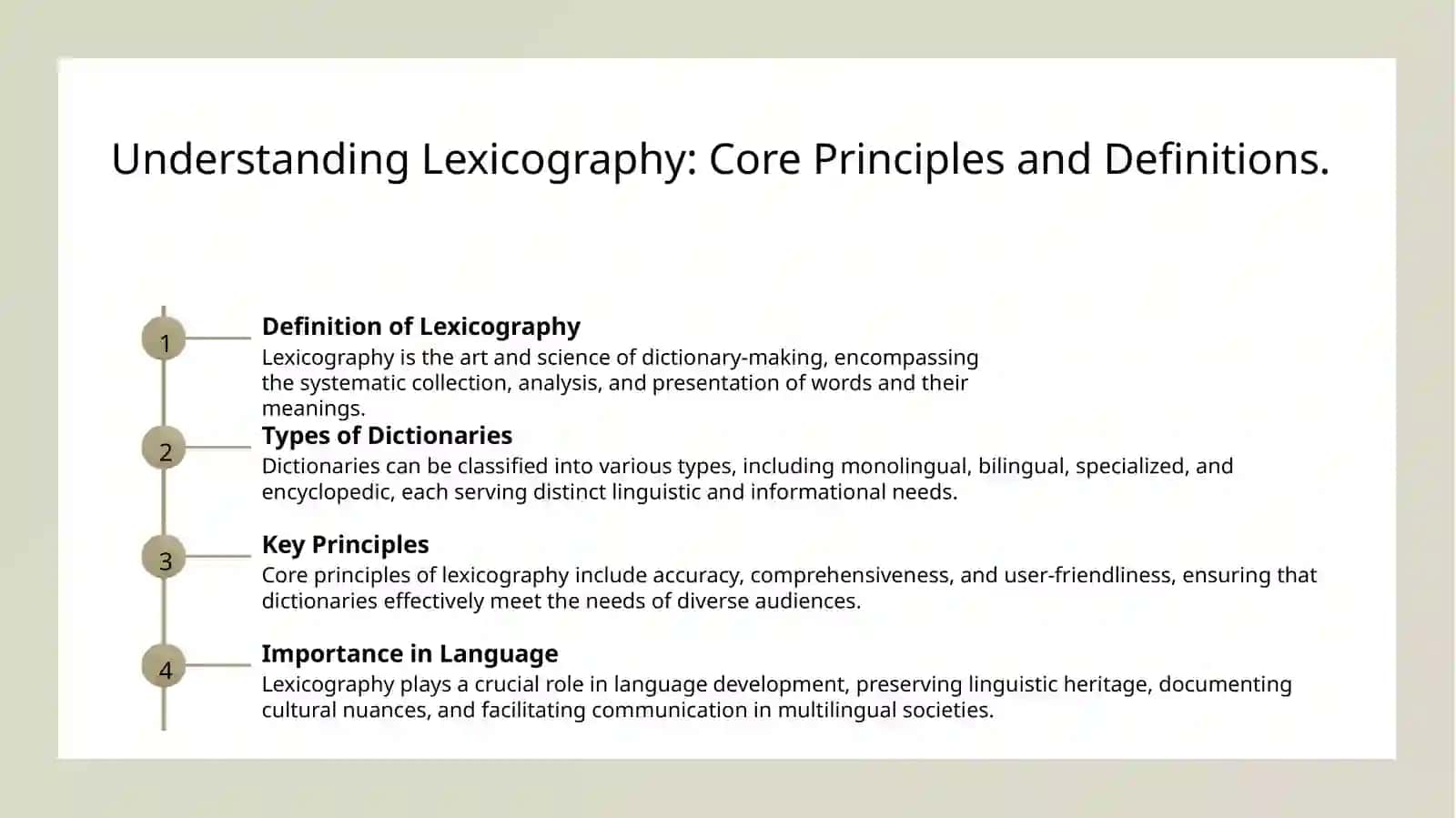 Theoretical foundations of lexicography 3
