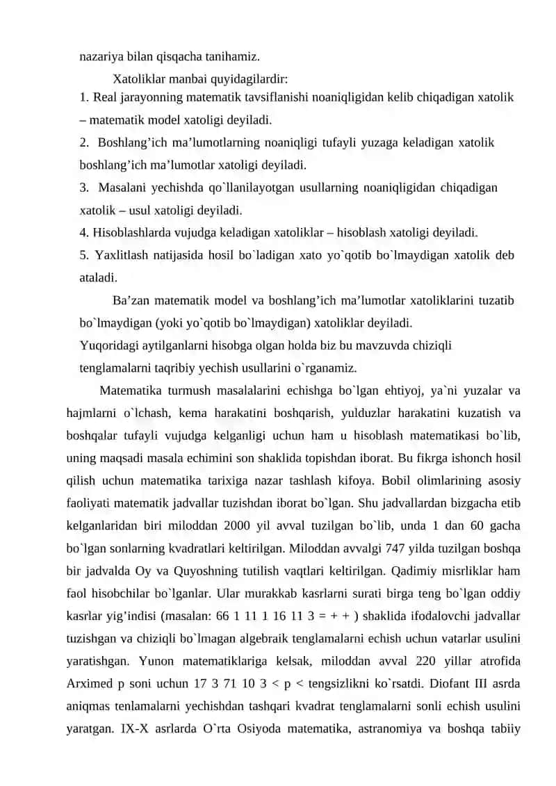 tenglamalar sistemasini taqribiy yechish usullari 3