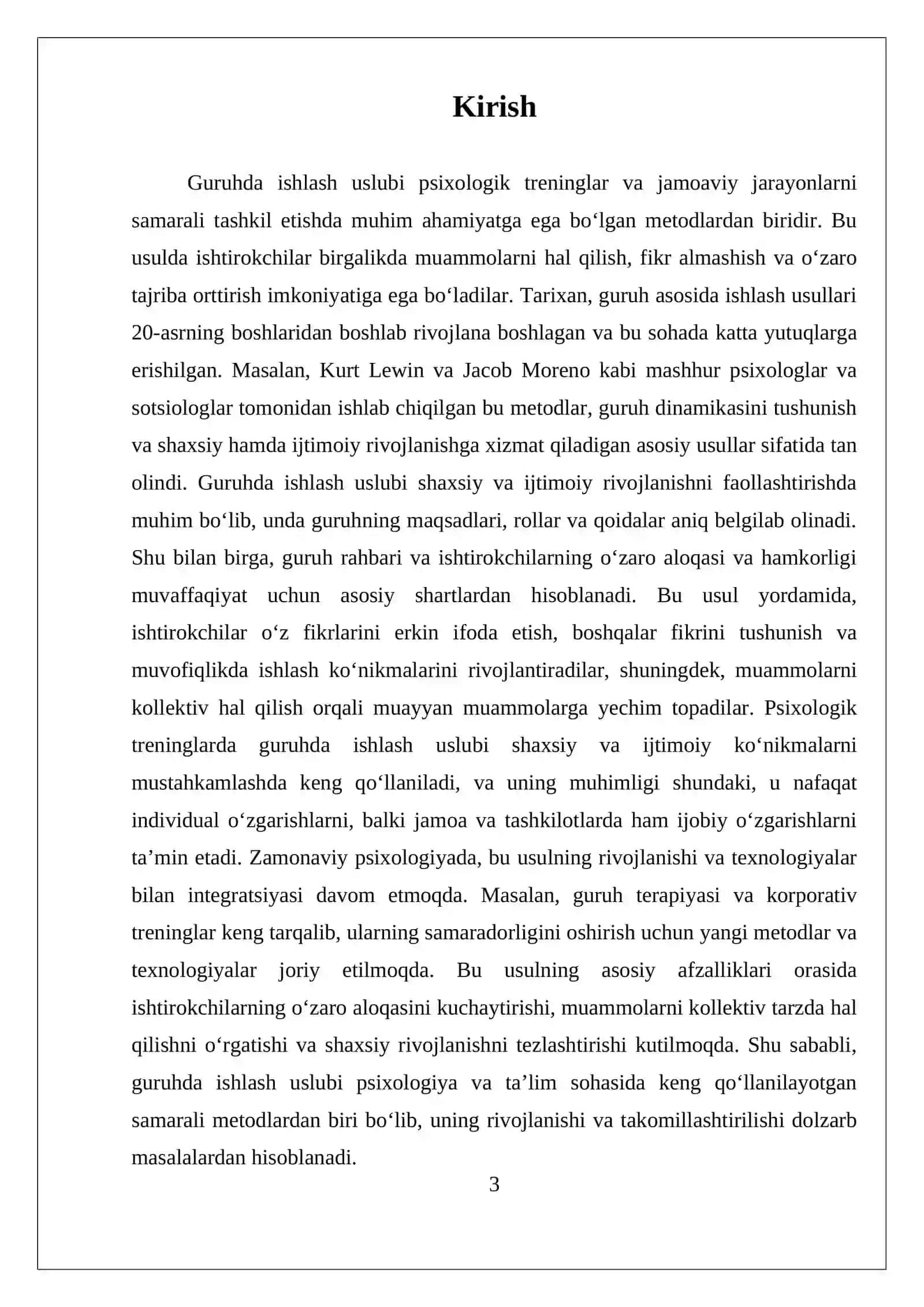 MUSTAQIL ISH TRENINING GURUHDA ISHLASH USLUBU 3