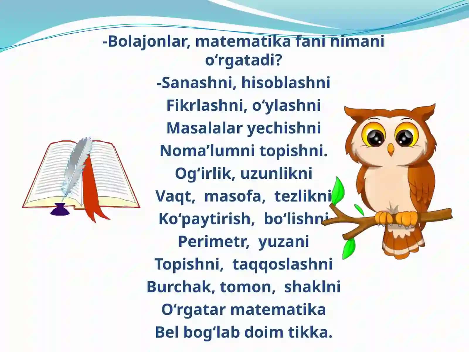 5-sinf Matematika fanidan To'g'ri to'rtburchak va kvadrat yuzi formulalariga doir misollar yechish 3