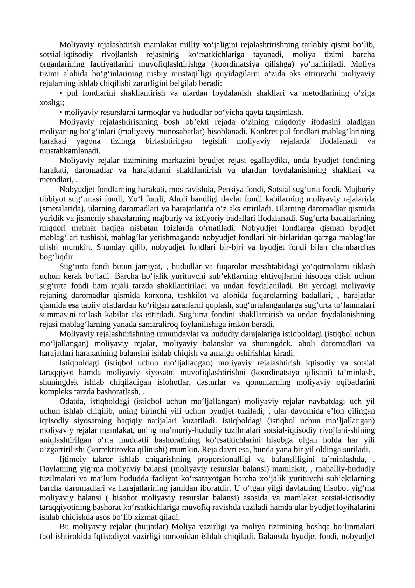 MOLIYAVIY REJALASHTIRISH VA PROGNOZLASHTIRISH 3
