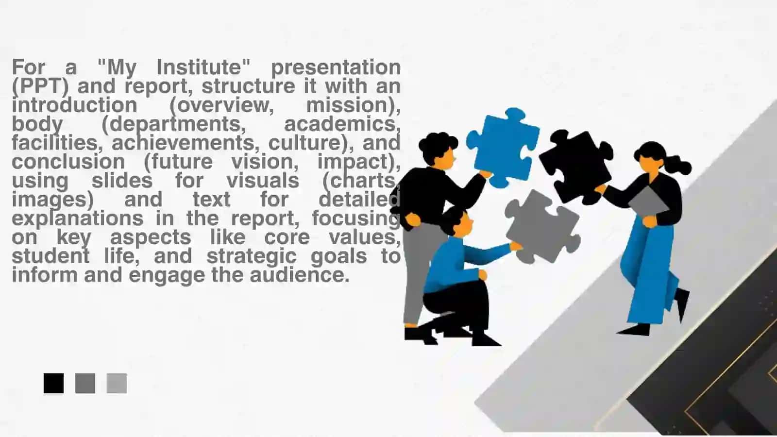 "My Institute" presentation and report 3