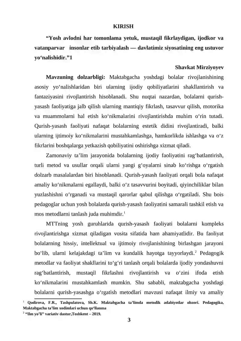 MTTning yosh guruhlarda qurish-yasashga o‘rgatish metodlari 3