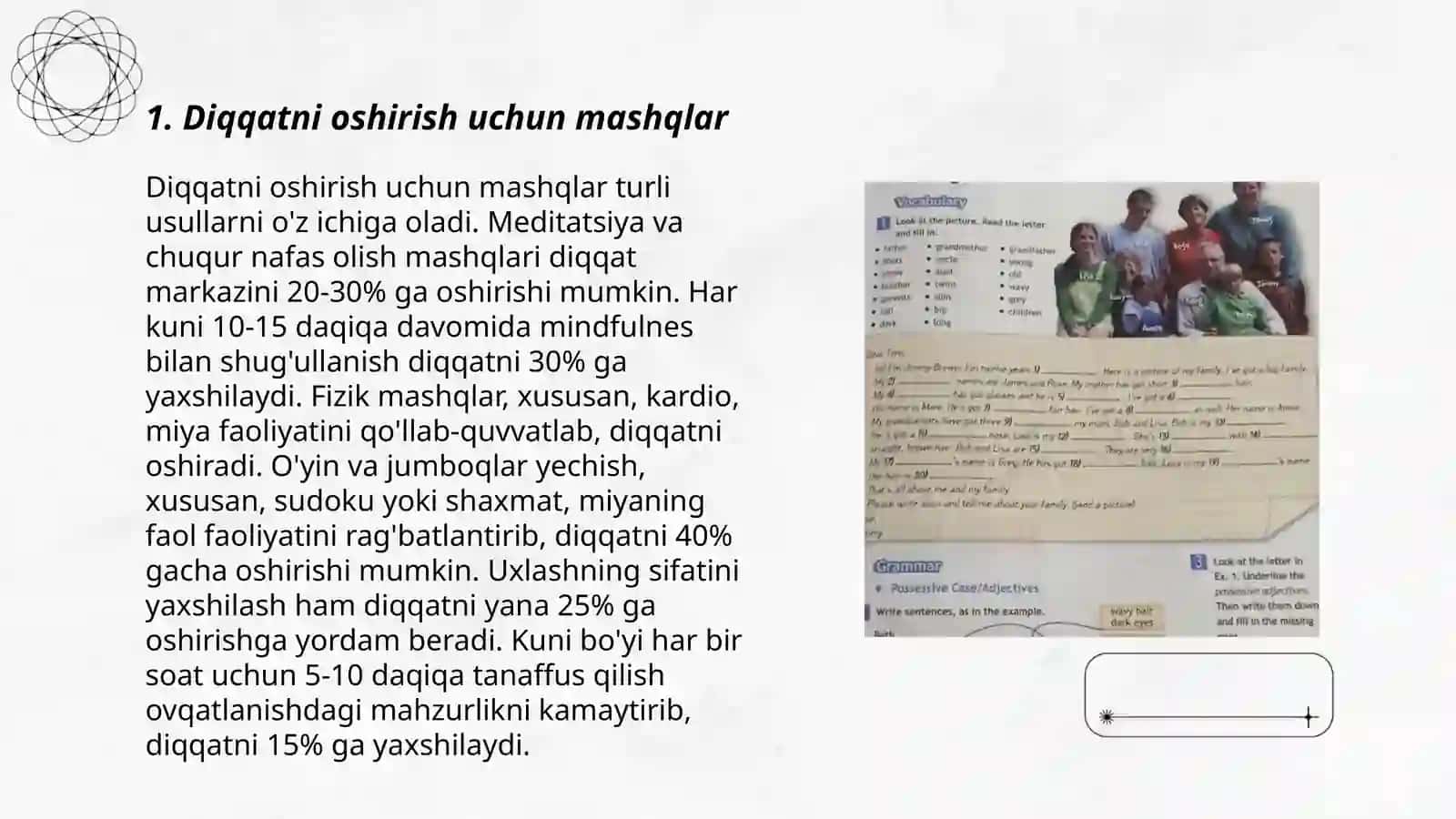 Kuchik maktab yoshidagi oquvchilarni bilish jarayonlarini rivojlantiruvchi psixologik mashqlar 3
