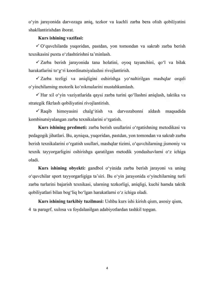 Gandbolda zarba berish usullarini oʻrgatish 3