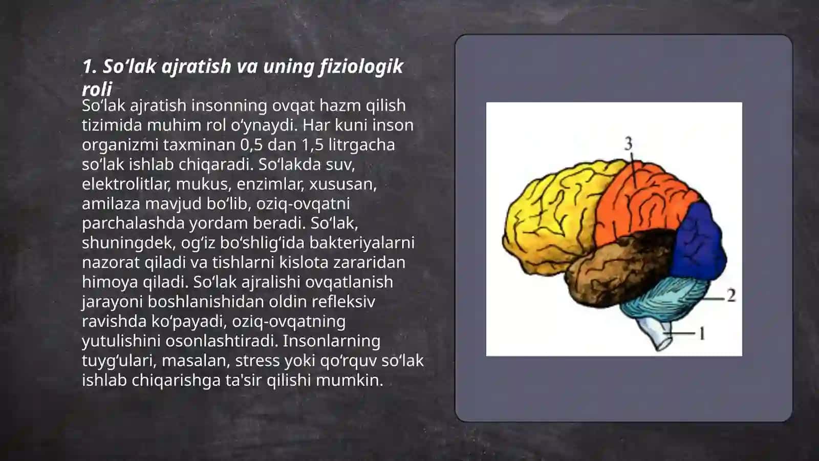 So’lak reaksiyasi fiziologik konstanta sifatida 3