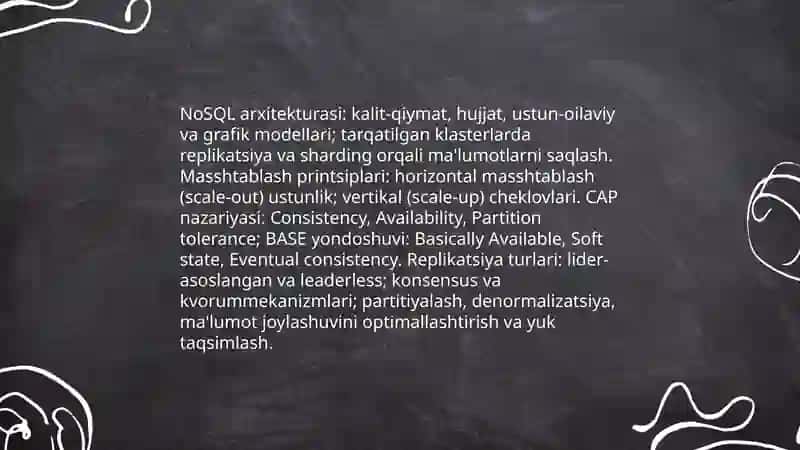 NoSQL ma'lumotlar bazasida katta hajmdagi ma'lumotlarni saqlash 3