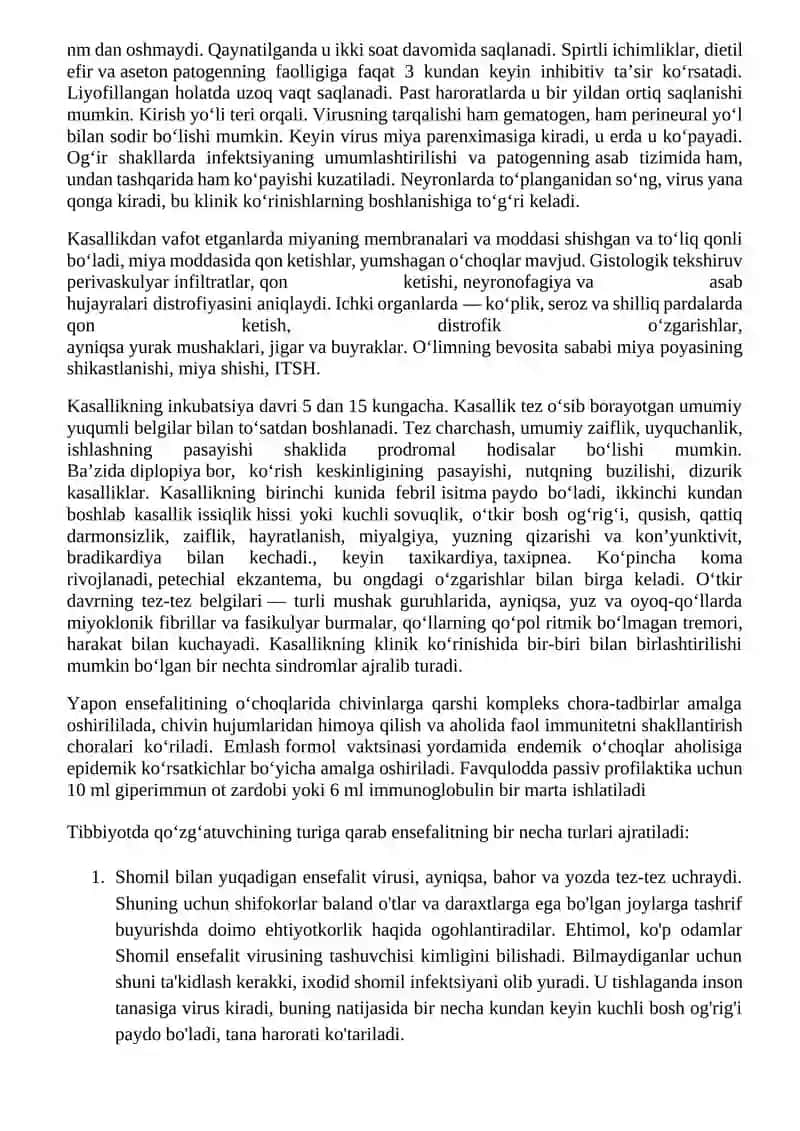 Ensefalit kasalligining kelip chiqishi sababi va asoratlari 3