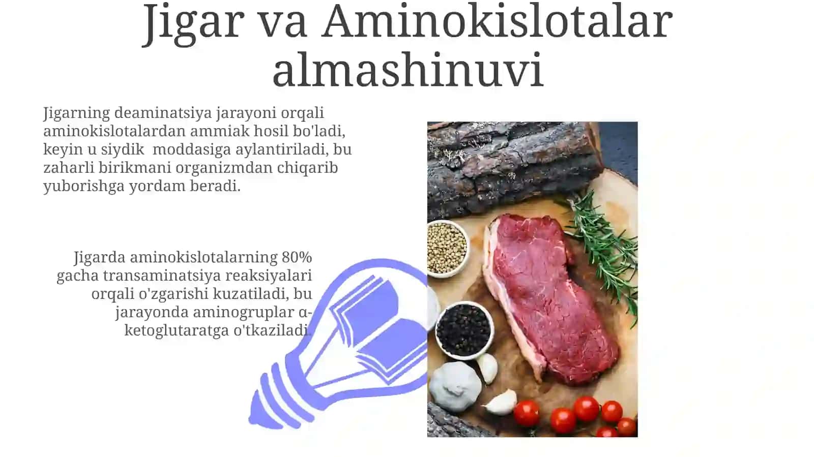 Jigar va Aminokislotalar almashinuvi 3