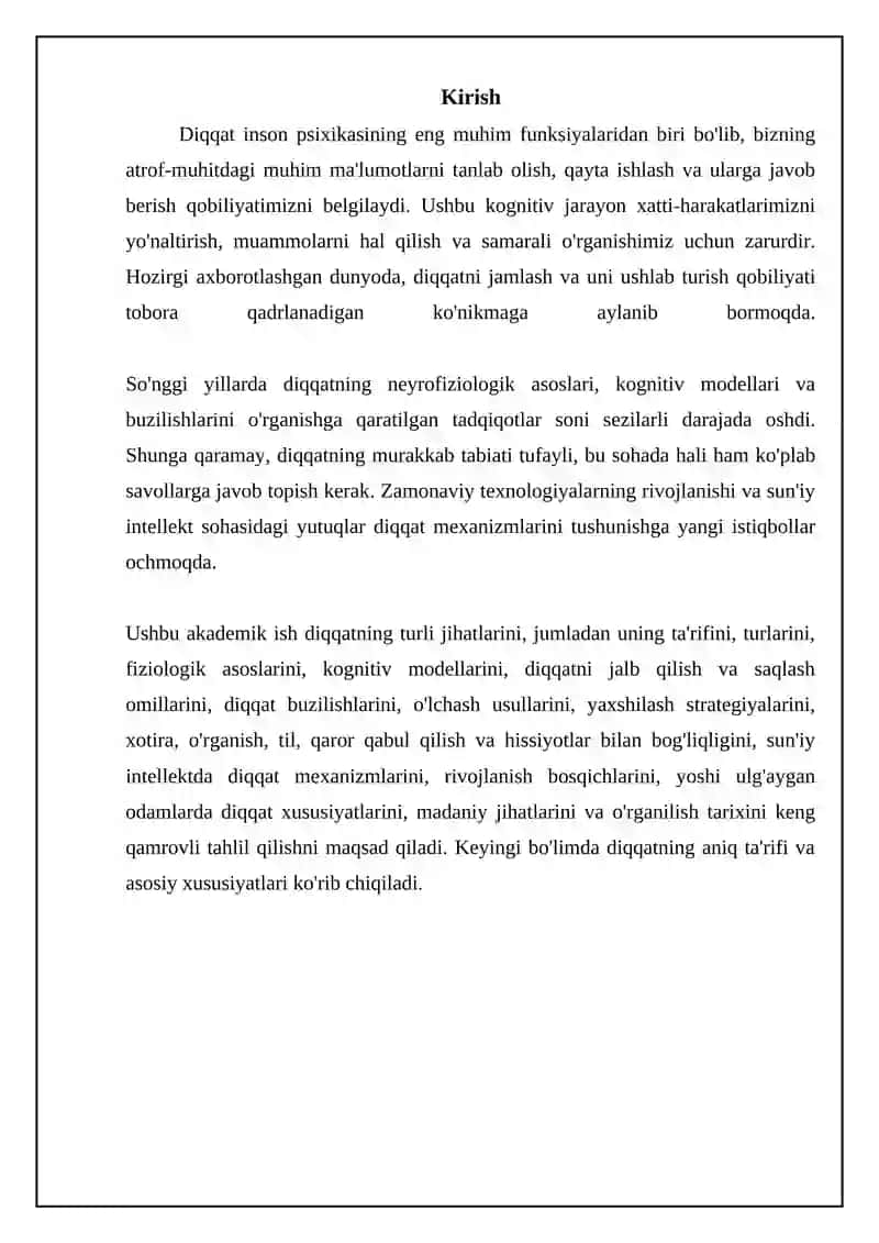Diqqatning Fiziologik va Kognitiv Asoslari 3