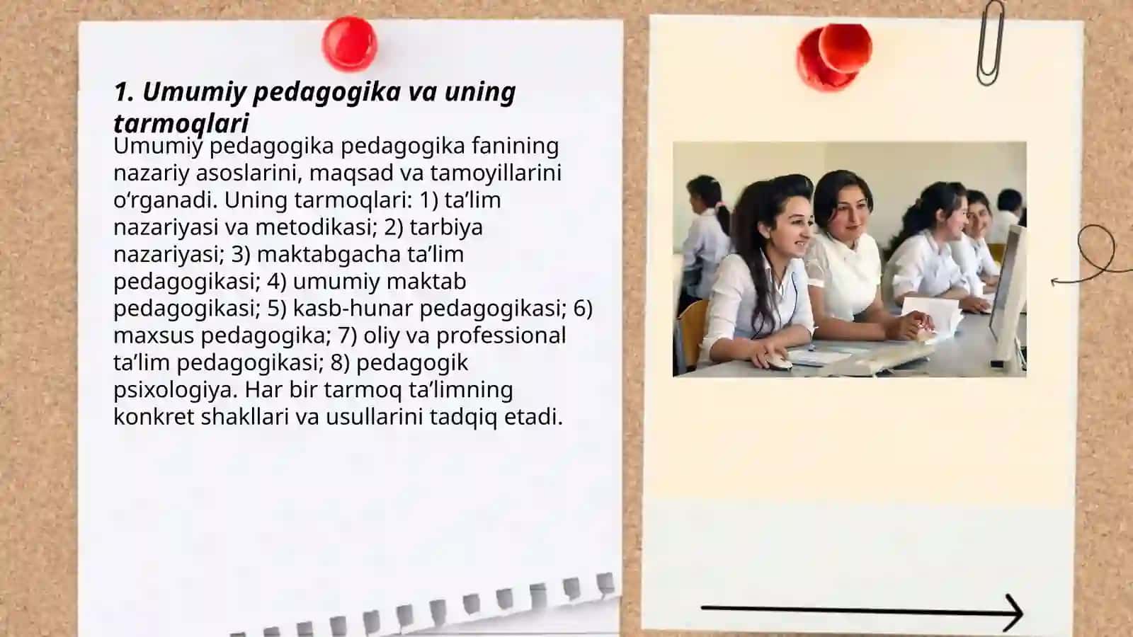 Pedagogika modulining tarmoqlari 3