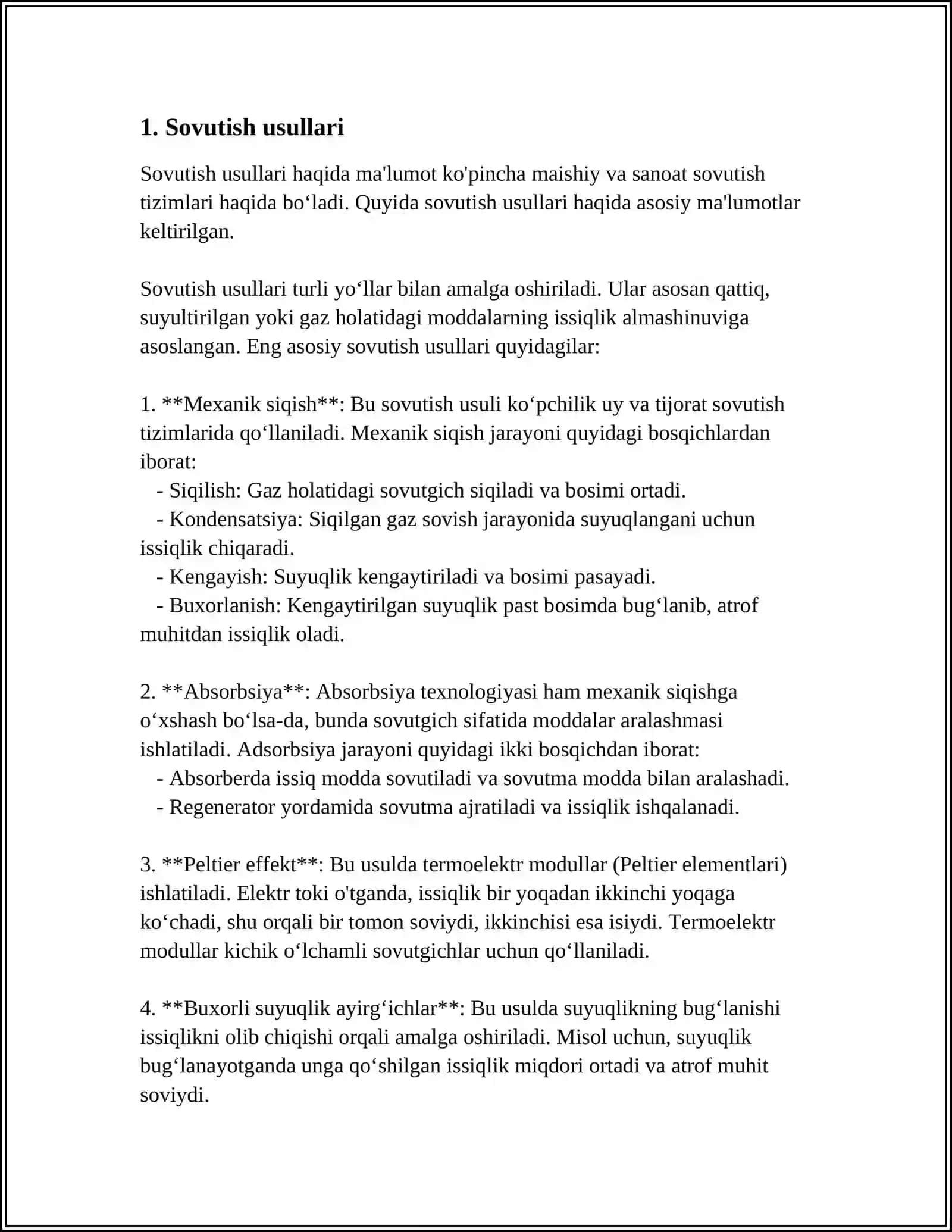 MUSTAQIL ISH Mavzu: QISHLOQ XOʻJALIGI MAHSULOTLARINI SAQLASH USULLARI 3