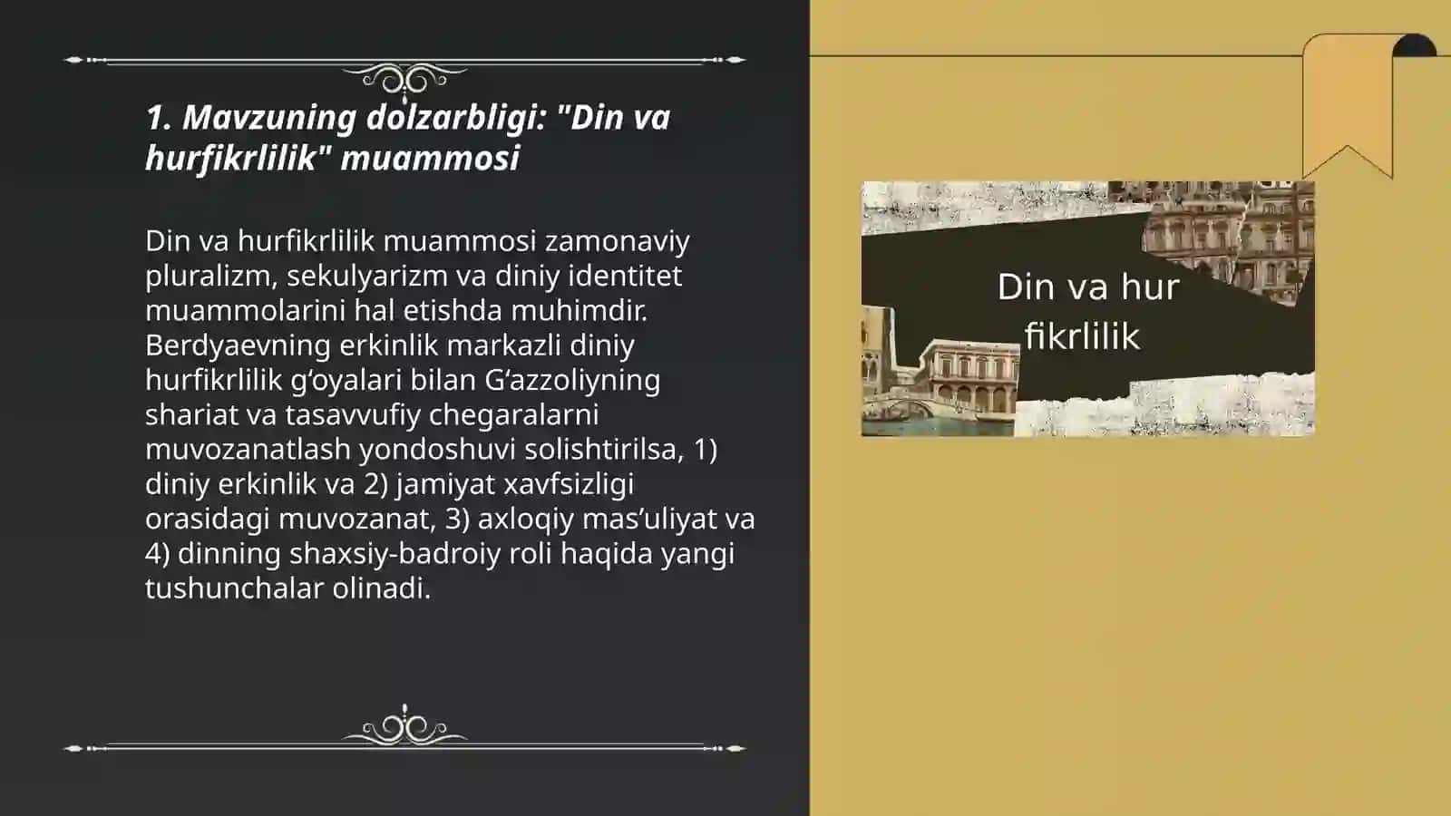 "Din va hurfikrlilik" 3