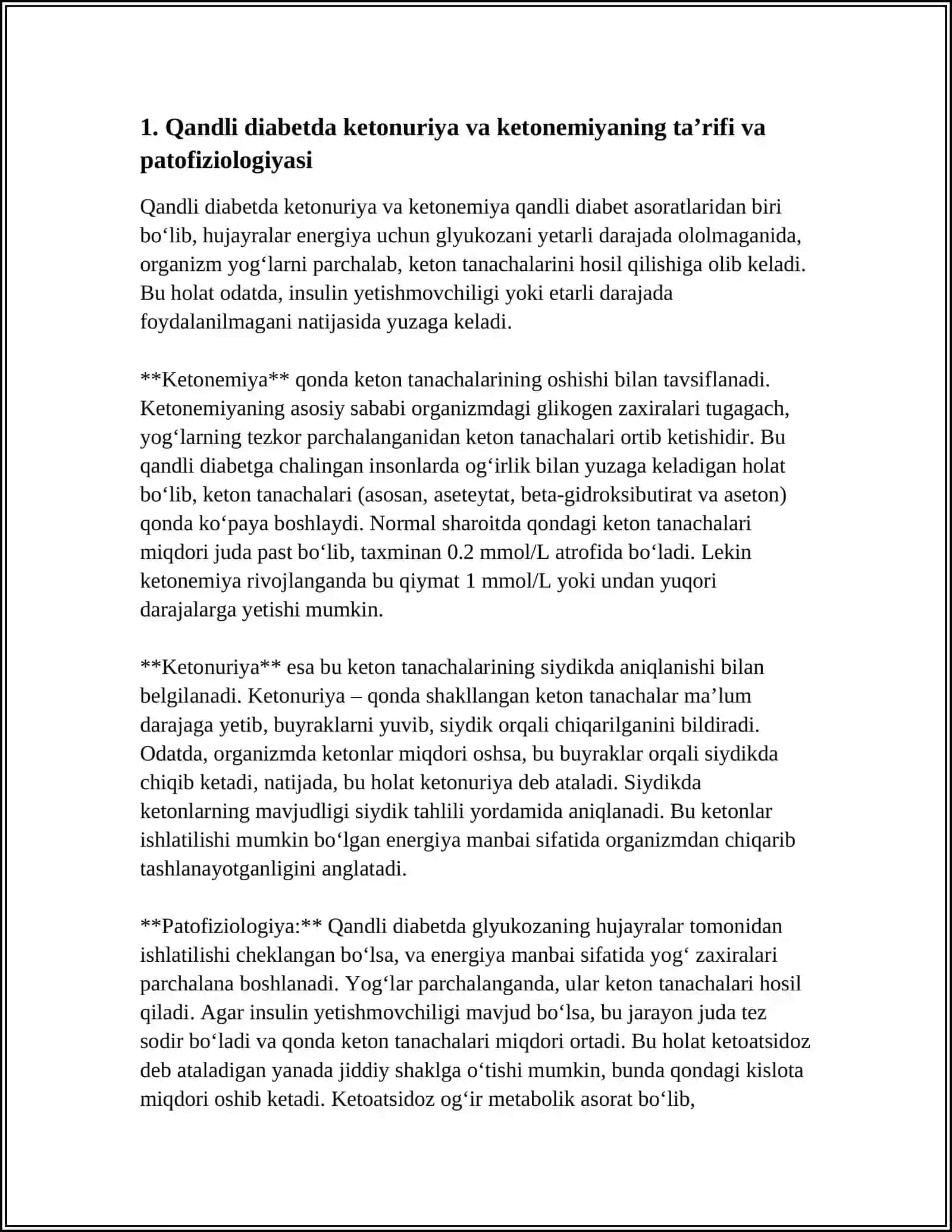 QANDLI DIABET VA OCHLIKDAGI KETONURIYA VA KETONEMIYA 3